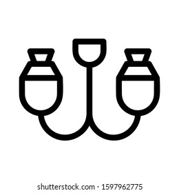 Lamp icon vector illustration. Lighting icon. Vector illustration isolated