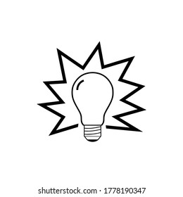 lamp icon vector illustration logo template