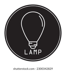 diseño de logotipo de ilustración de vector de icono de lámpara