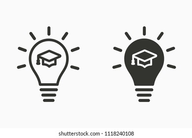 Lamp icon. Vector illustration on a white background.