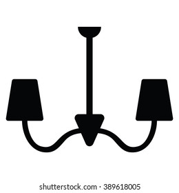Lamp icon Vector Illustration on the white background.