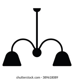 Lamp icon Vector Illustration on the white background.