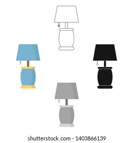 Lamp icon of vector illustration for web and mobile