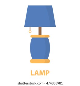 Lamp icon of vector illustration for web and mobile