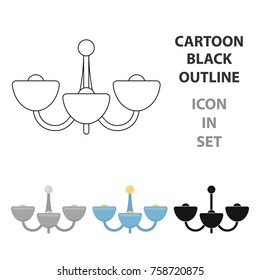 Lamp icon of vector illustration for web and mobile