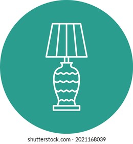 Lamp icon vector image. Can also be used for web apps, mobile apps and print media.