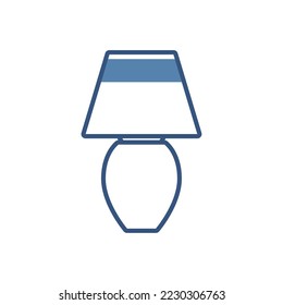 lamp icon vector image in lines with white background