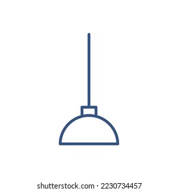 lamp icon vector image in lines with white background