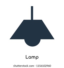 Lamp icon vector isolated on white background. thin symbols or lined elements in outline style