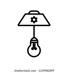 Lamp icon vector isolated on white background, Lamp transparent sign