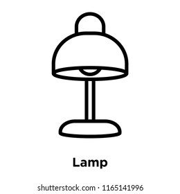 Lamp icon vector isolated on white background, Lamp transparent sign , office symbols