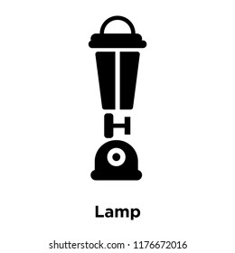 Lamp icon vector isolated on white background, logo concept of Lamp sign on transparent background, filled black symbol