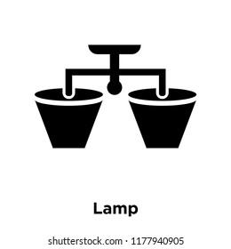 Lamp icon vector isolated on white background, logo concept of Lamp sign on transparent background, filled black symbol
