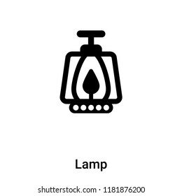 Lamp icon vector isolated on white background, logo concept of Lamp sign on transparent background, filled black symbol