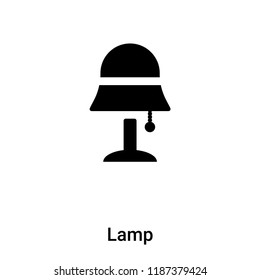 Lamp icon vector isolated on white background, logo concept of Lamp sign on transparent background, filled black symbol