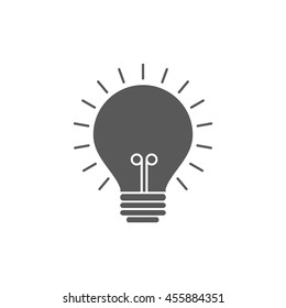Lamp icon vector isolated on white background. bulb symbol for your design, logo, application, UI.