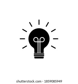 vector de icono de lámpara. Vector de icono de bombilla. símbolo de idea