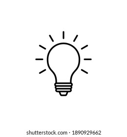 Lamp icon vector. Light bulb icon vector. idea symbol.