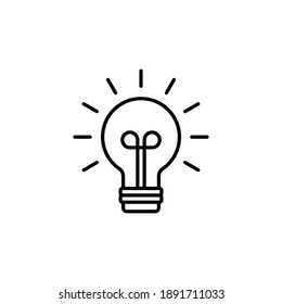 Lamp icon vector. Light bulb icon vector. idea symbol.