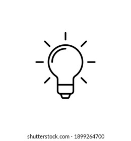 Lamp icon vector. Light bulb icon vector. idea symbol.