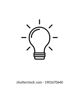 Lamp Icon Vector. Light Bulb Icon Vector. Idea Symbol.