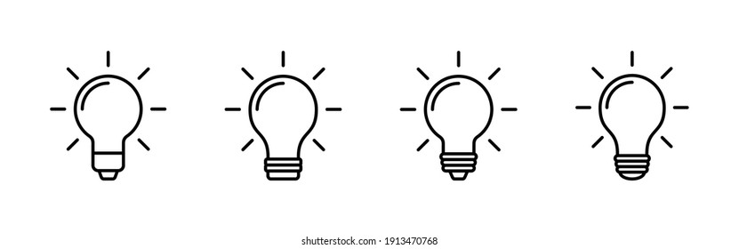 Lamp icon vector. Light bulb icon vector. idea symbol.