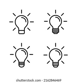 Lamp icon vector. Light bulb sign and symbol. idea symbol.