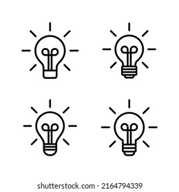 Lamp icon vector. Light bulb sign and symbol. idea symbol.