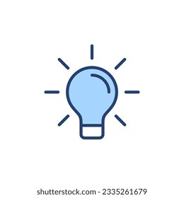 Vector de icono de la lámpara. Signo y símbolo de la bombilla. símbolo de idea.