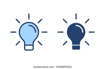 Lamp icon vector. Light bulb sign and symbol. idea symbol.