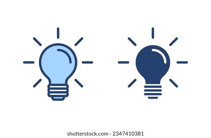Lamp icon vector. Light bulb sign and symbol. idea symbol.