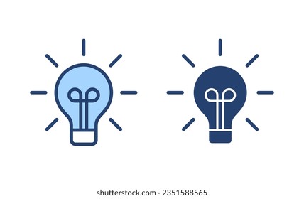 Lamp icon vector. Light bulb sign and symbol. idea symbol.
