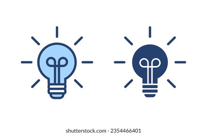 Lamp icon vector. Light bulb sign and symbol. idea symbol.