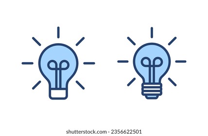 Lamp icon vector. Light bulb sign and symbol. idea symbol.