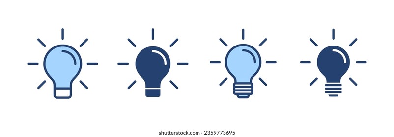 Lamp icon vector. Light bulb sign and symbol. idea symbol.