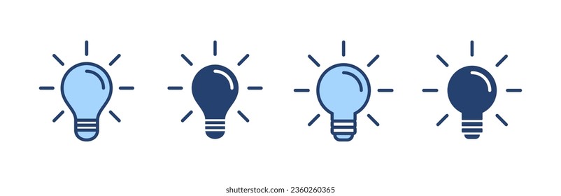 Lamp icon vector. Light bulb sign and symbol. idea symbol.