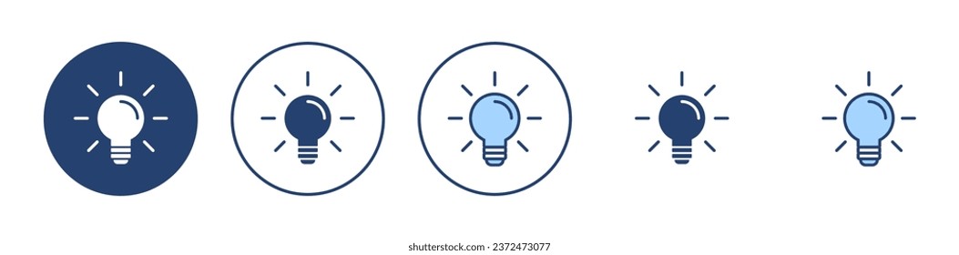 Lamp icon vector. Light bulb sign and symbol. idea symbol.