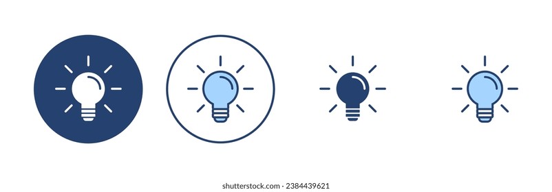 Lamp icon vector. Light bulb sign and symbol. idea symbol.