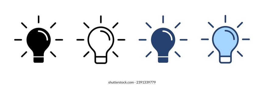 Lamp icon vector. Light bulb sign and symbol. idea symbol.
