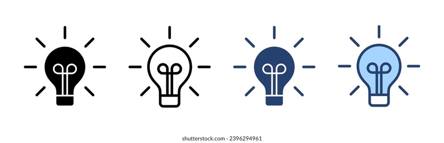 Lamp icon vector. Light bulb sign and symbol. idea symbol.