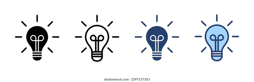 Lamp icon vector. Light bulb sign and symbol. idea symbol.