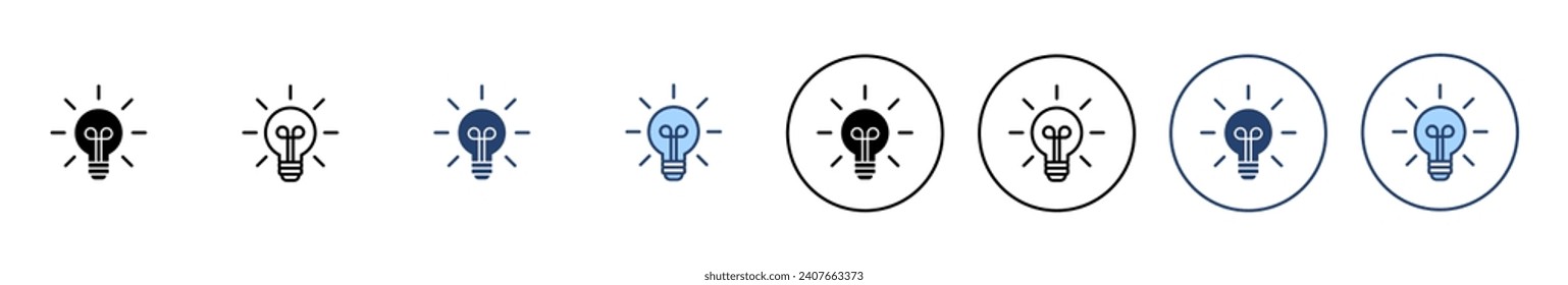 Lamp icon vector. Light bulb sign and symbol. idea symbol.