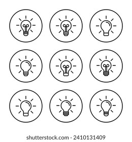 Lamp icon vector. Light bulb sign and symbol. idea symbol.