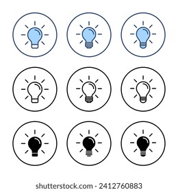 Lamp icon vector. Light bulb sign and symbol. idea symbol.