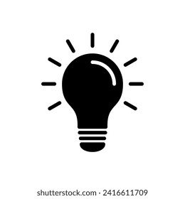 Lamp icon vector. Light bulb icon vector. idea symbol.