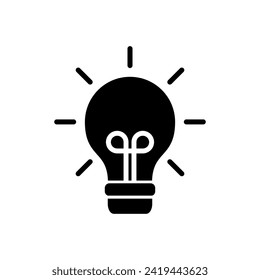 Lamp icon vector. Light bulb icon vector. idea symbol.