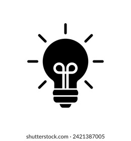 Lamp icon vector. Light bulb icon vector. idea symbol.
