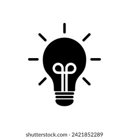 Lamp icon vector. Light bulb icon vector. idea symbol.