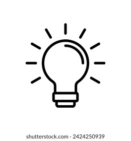 Lamp icon vector. Light bulb icon vector. idea symbol.