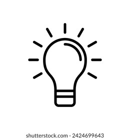 Lamp icon vector. Light bulb icon vector. idea symbol.